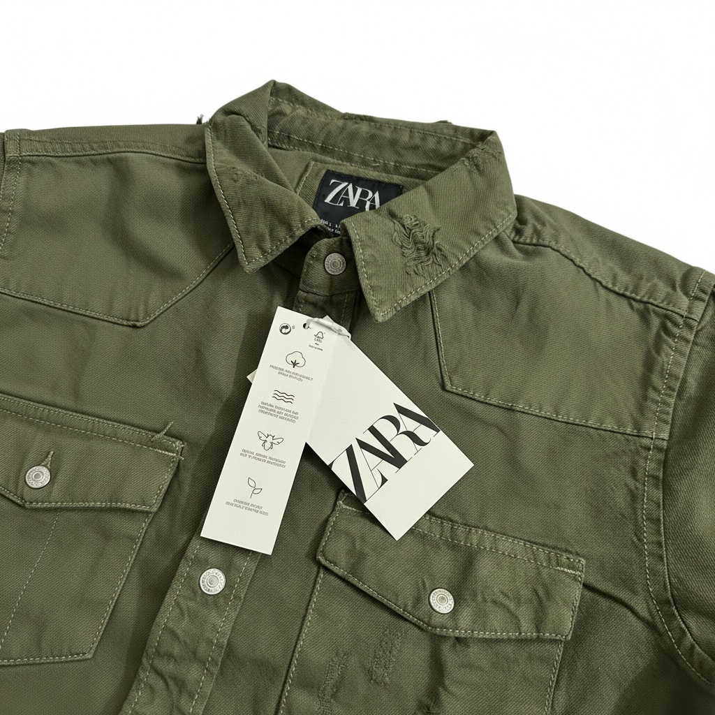 ZAR Green Denim Jacket