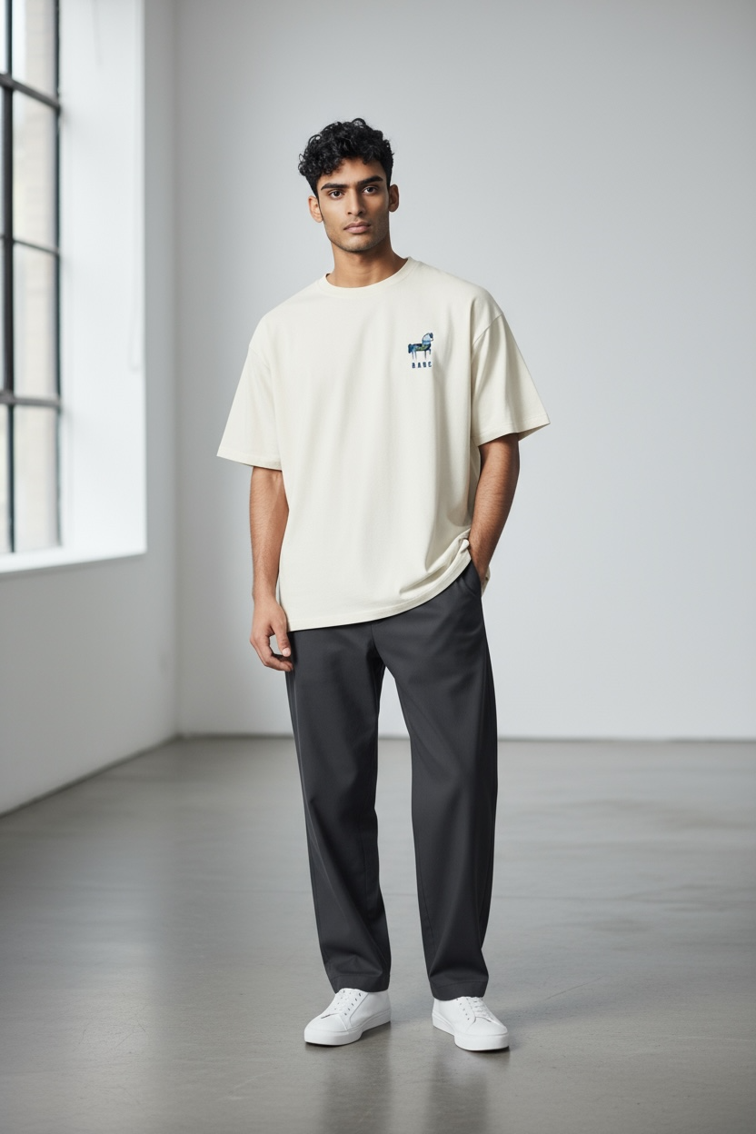 RRB White Printed T-shirt