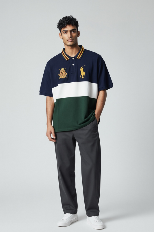 RLP Blue/White/Green Polo