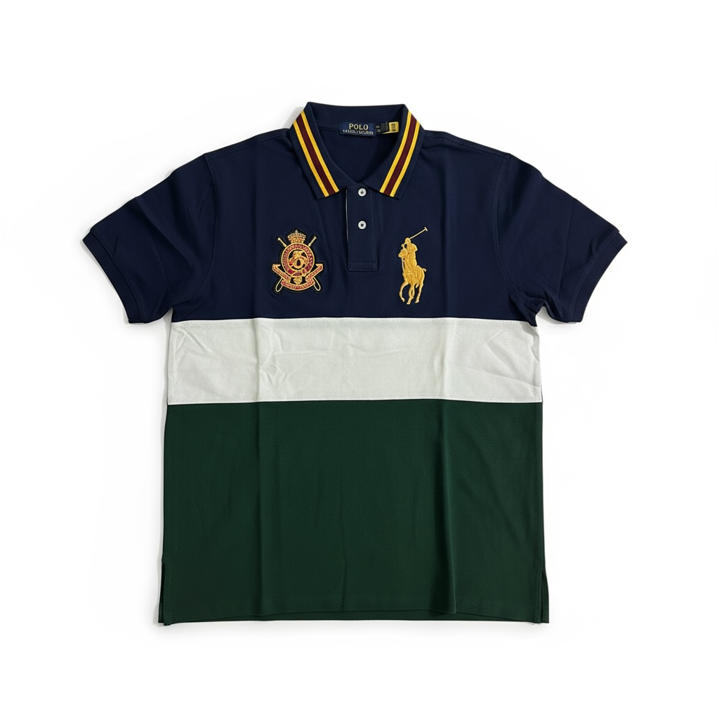 RLP Blue/White/Green Polo